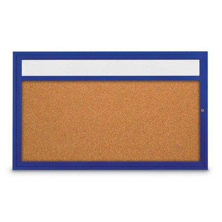 United Visual Products Hinge-less Radius Corkboard, 30"x36", Satin Alum Frame/Surf UVEB3036R-SATIN-SURF